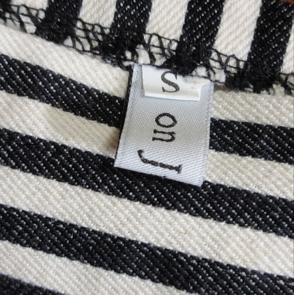 Black and white striped overalls - Picture 4 of 5